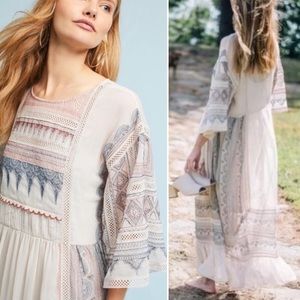 Anthropologie Maeve Toronto Embroidered Boho Dress size XS